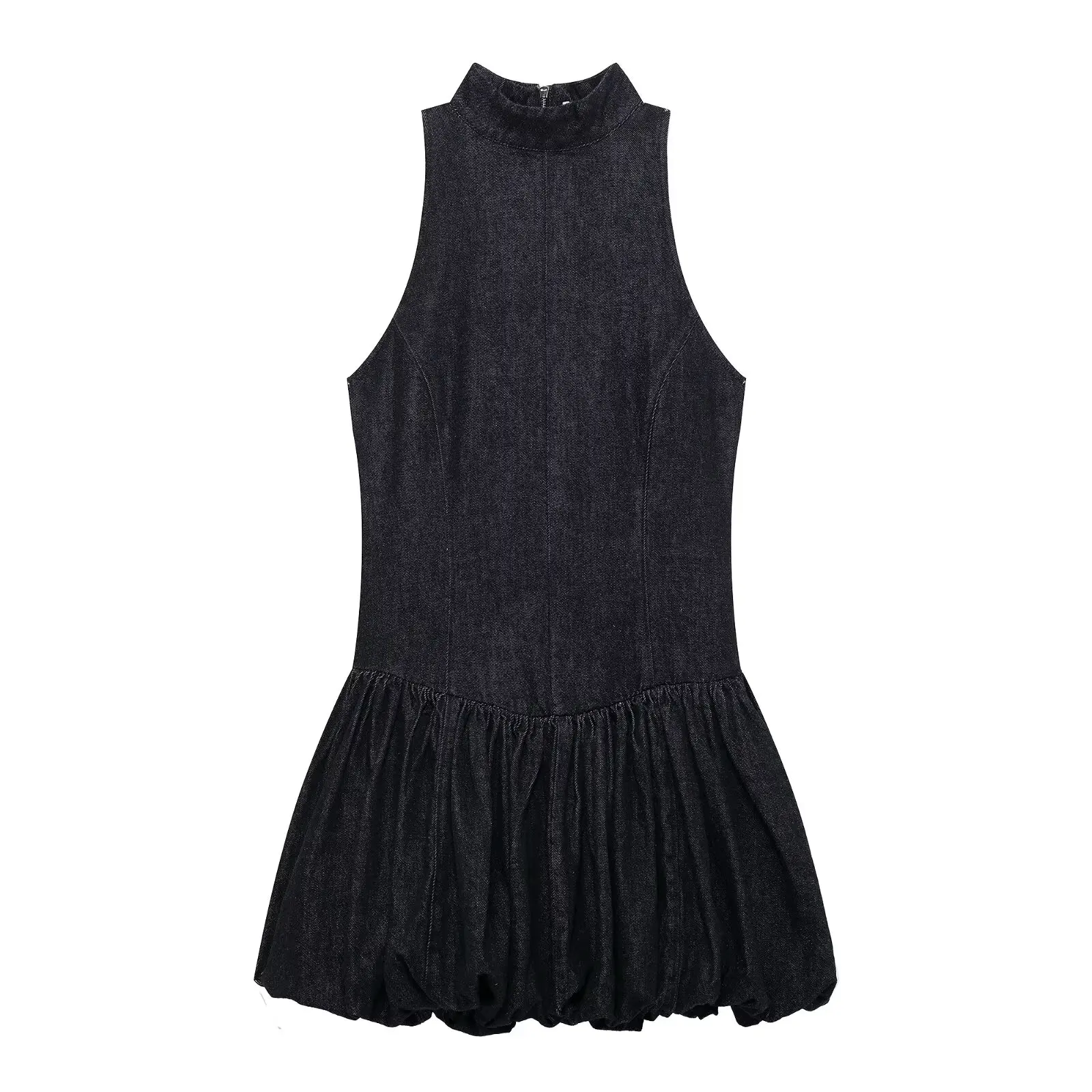 

Женское джинсовое платье-баллон без рукавов, новинка лета 2026, в стиле ретро, повседневное, шикарное, для женщин