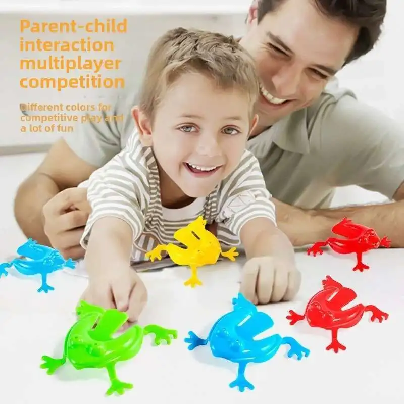 10-50PCS Jumping Frog Toys Parent-child Bounce Frogs Anxiety Toy Kids Assorted Stress Relief Toys Children Birthday Party Gifts