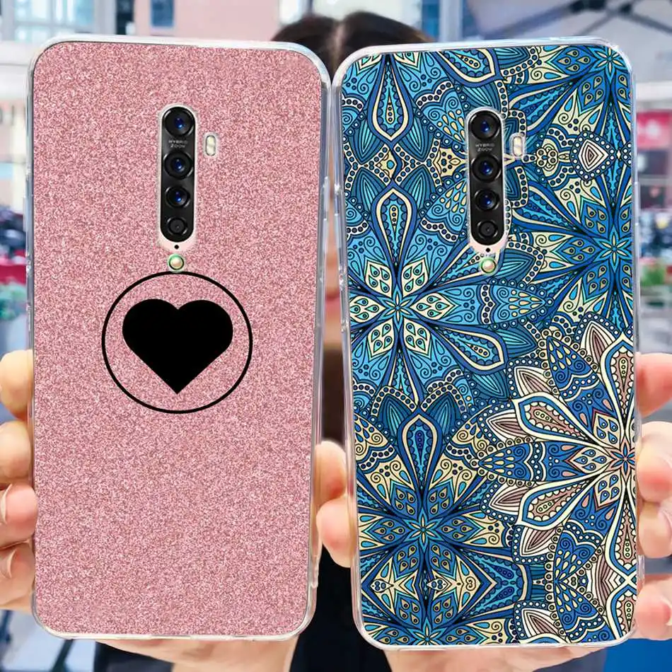 For OPPO Reno2 2F 2Z Phone Case Reno 2 Reno2 F / Z Elegant Printing Soft Silicone Clear TPU Back Cover