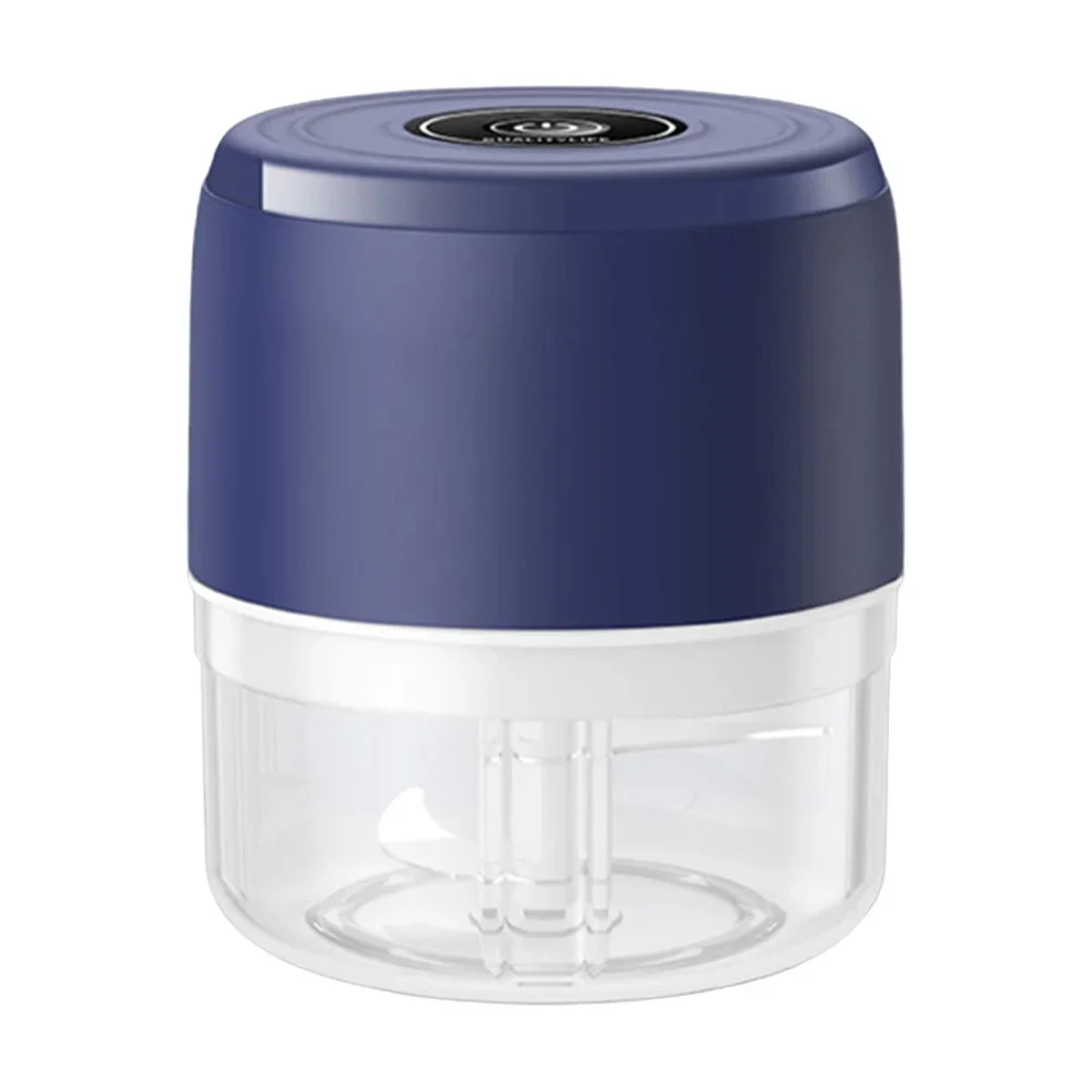 100/250 ml elektrischer Fleischwolf und Lebensmittelzerkleinerer, wiederaufladbarer USB-Multifunktions-Küchenmaschine für Zwiebeln, Ingwer, Knoblauch