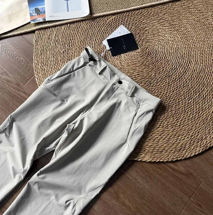 Winddichte Outdoor-Hose mit geradem Bein für Herren – Robuste Freizeithose zum Wandern, für den Arbeitsweg und den täglichen Gebrauch – Detail 12