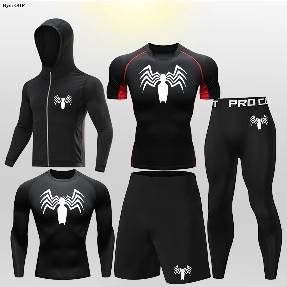 Children Sportswear Quick-Drying Compression Tracksuit Fitness Tight Sportswear Running Set T-Shirt Leggings Sport Suit BaT/-Man image 6