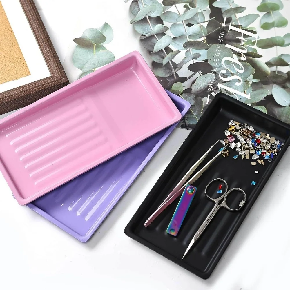 Stainless Steel Storage Tray Multifunctional Multi-Color Disinfection Dish Tool Display Design Nail Art Plate