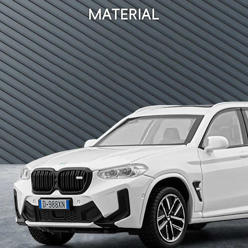 1:32 X3M X3 SUV 2025 Alloy Die Cast Toy Car Model Sound and Light Pull Back Children's Toy Collectibles Birthday gift