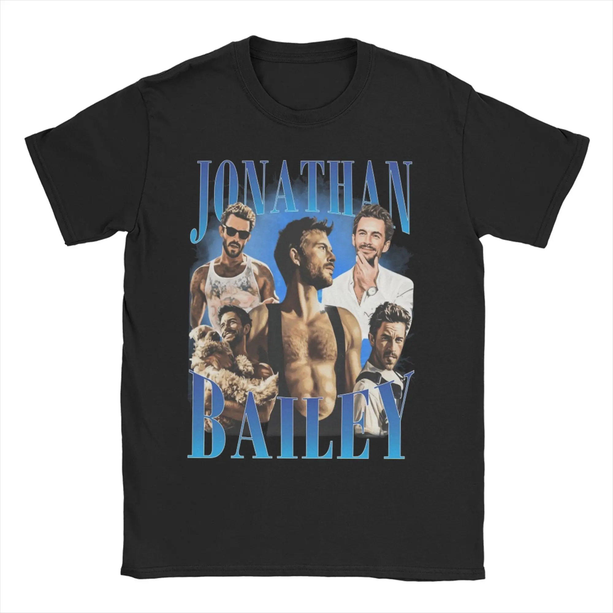 Jonathan Bailey  Men's T Shirts  Funny Tees Short Sleeve Crew Neck T-Shirt Cotton Gift Tops