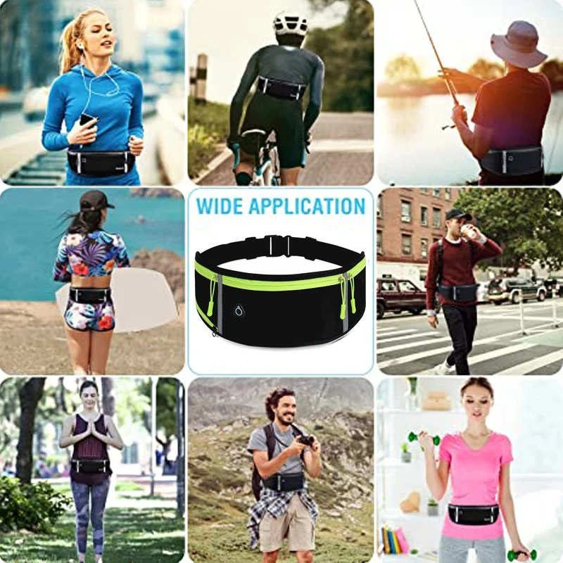 Men Women Running Waist Bag Sports Belt Pouch Mobile Phone Case Fitness Gym Sports Bags Banana Bag Fanny Waterproof Lightweight