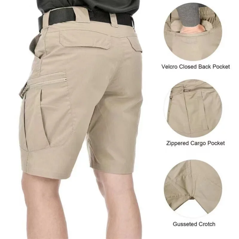 Savior Summer Waterproof Quick Dry Multi-pocket Shorts Cargo Shorts Tactical Short Pants Men\'s Outdoor Clothes Hunting Fishing