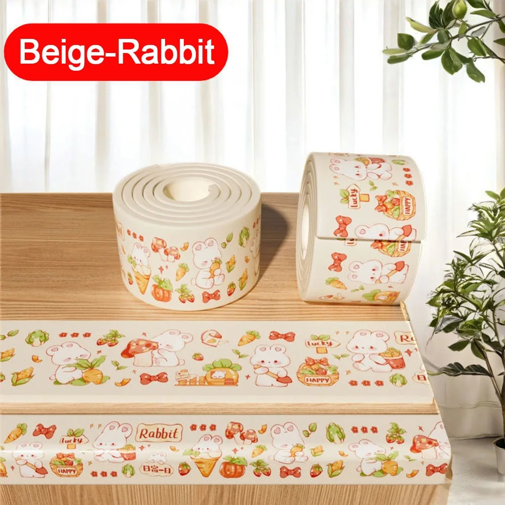 

Durable 2m Desk Edge Guard Strip Cartoon Soft Table Anti Collision Cushion Waterproof Self Adhesive Foam Bumper for Baby Safety