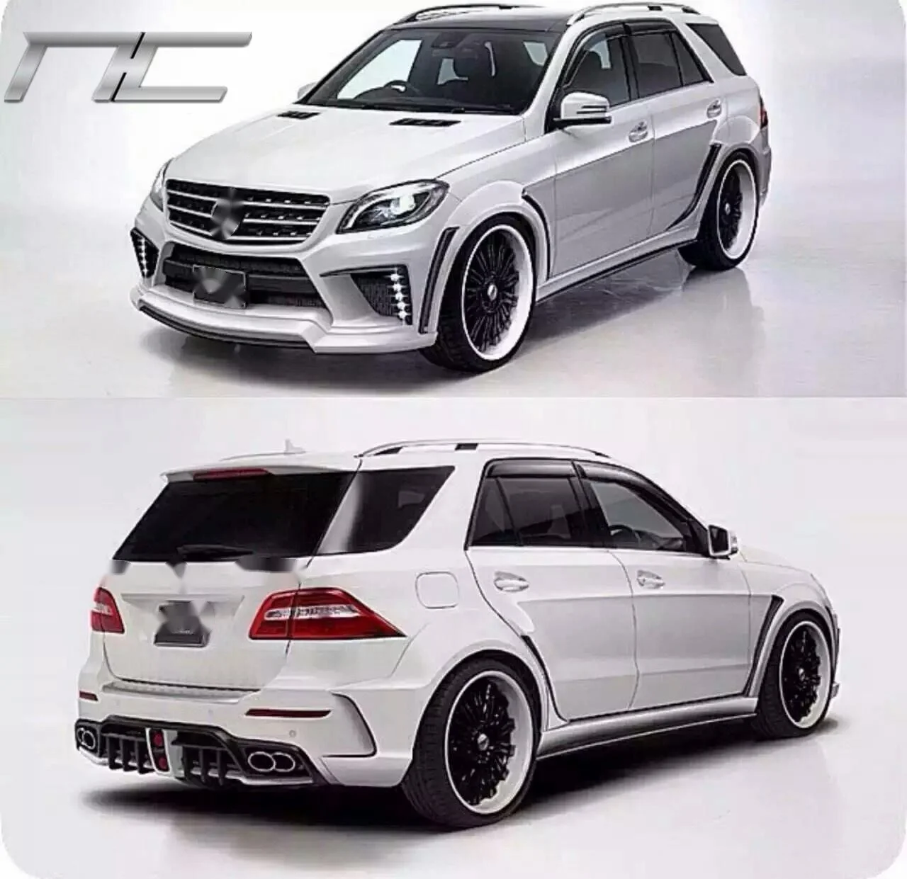 X166 Good Quality FRP material WD style Wide car body kit for Mercedes BENZ ML x166