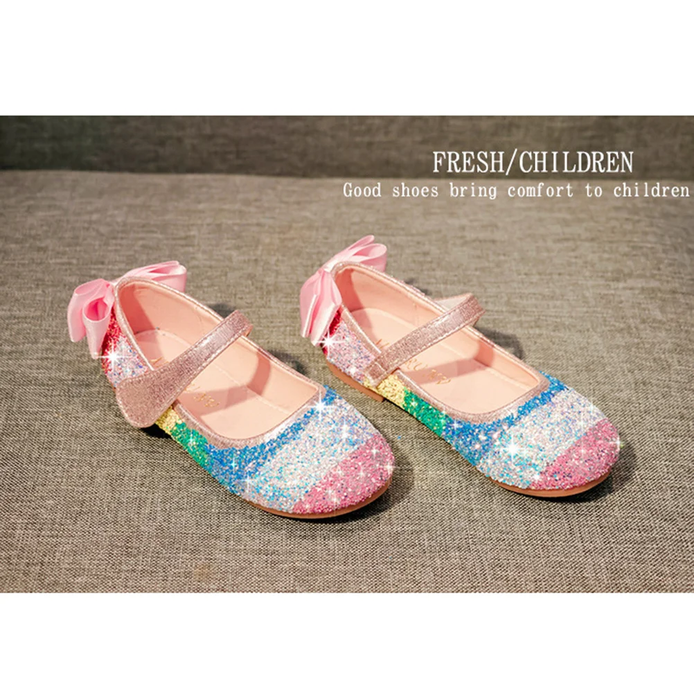 

1 пара обуви для воды, размер 30, туфли с круглым носком и блестящими пайетками, дышащая подошва для детей, занятий танцами