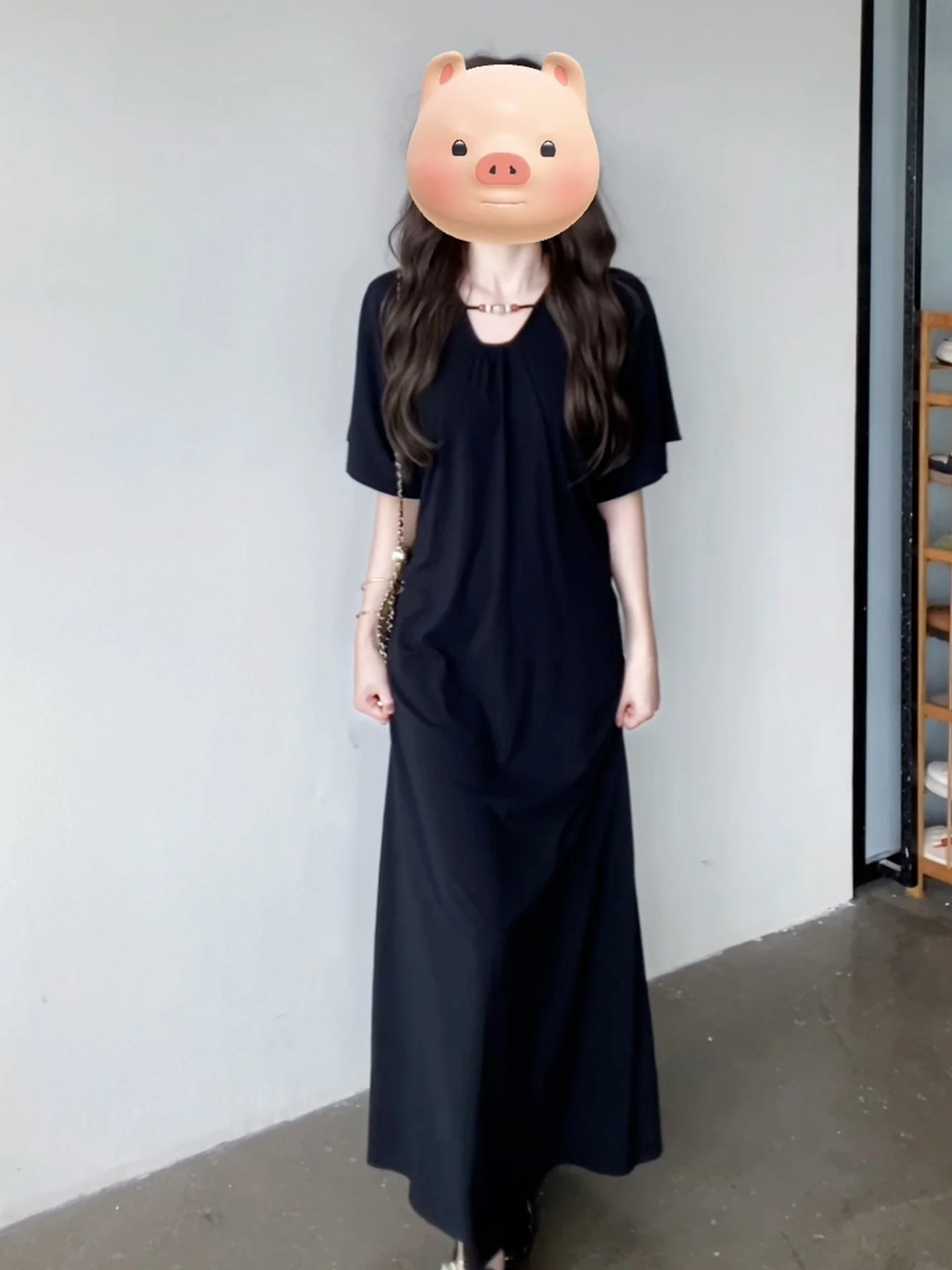 Saia Longa Feminina de Cintura Alta e Modeladora Ele Bl Summer Dr, Estilo Japonês Doce, Modelo A-Line Midi Dr