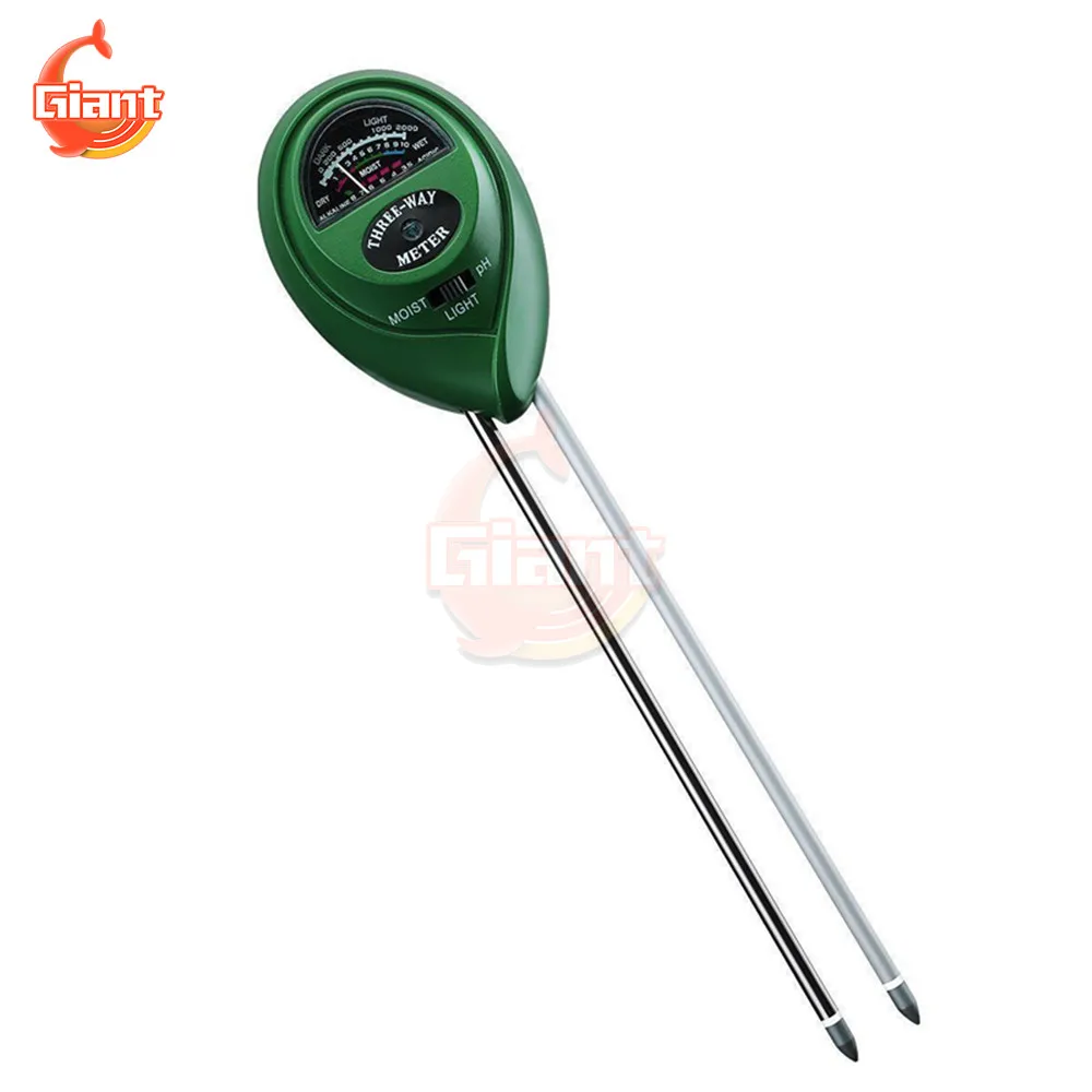 3 in1 Soil Moisture Meter Moisture Sunlight PH Meter Moist Sensor Tester Soil Water Acidity Humidity Light PH Test Analyzer Tool