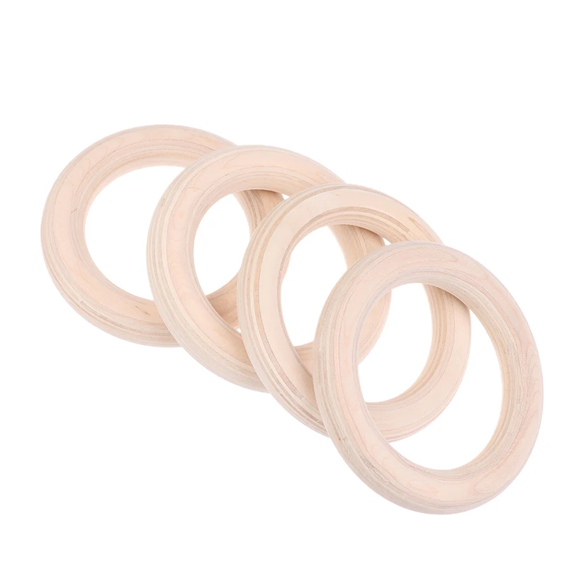 2Pcs/Pairs Portable Crossfit Gymnastics Rings Wooden Ring Gym Shoulder Strength Home Fitness Training Physical Exercise Ring view 3