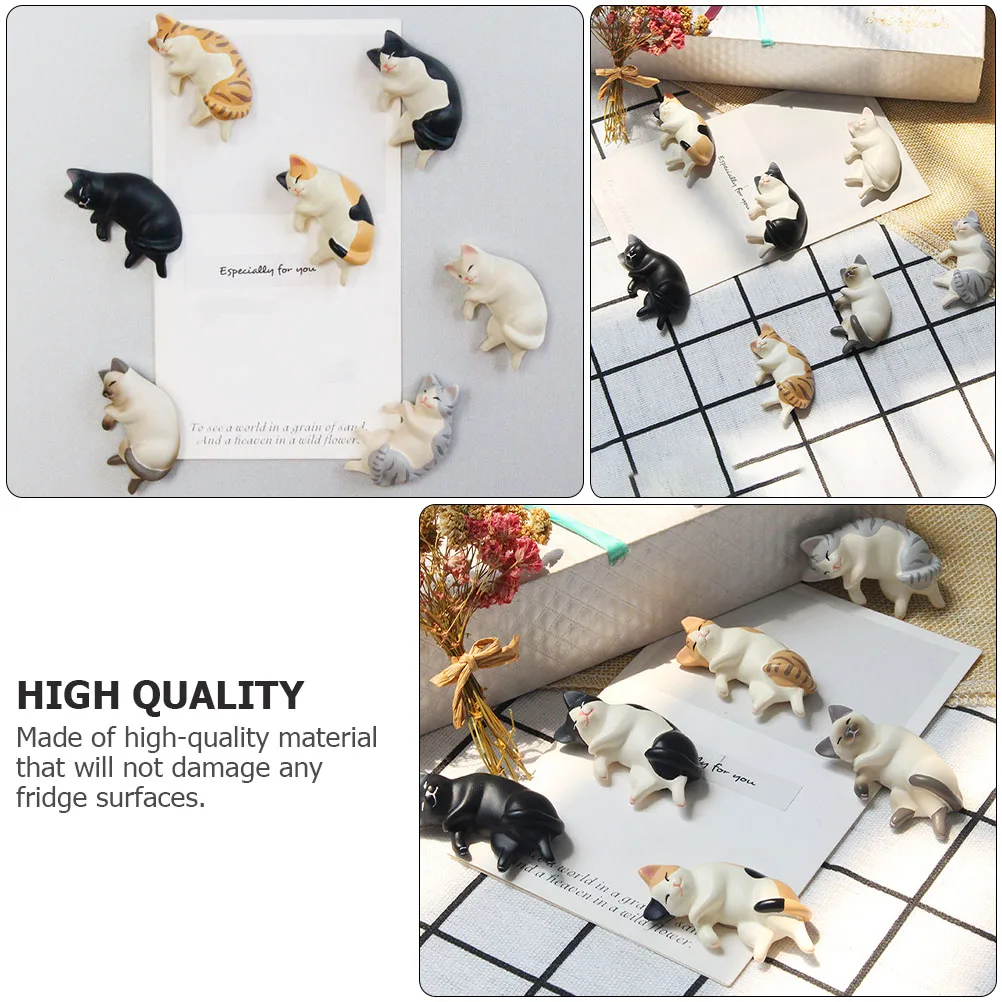 

Fridge Magnet Stickers Cat Shaped Refrigerator Decor Magnets for Magnetic Decorative Cartoon Office