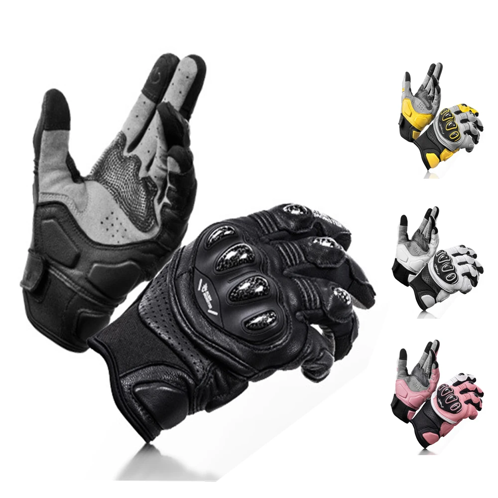 

Motorcycle Leather Gloves Men Woman Driving Motocross Motorcyclist Cycling Summer Winter Thermal Mtb Riding Biker Sports Glove