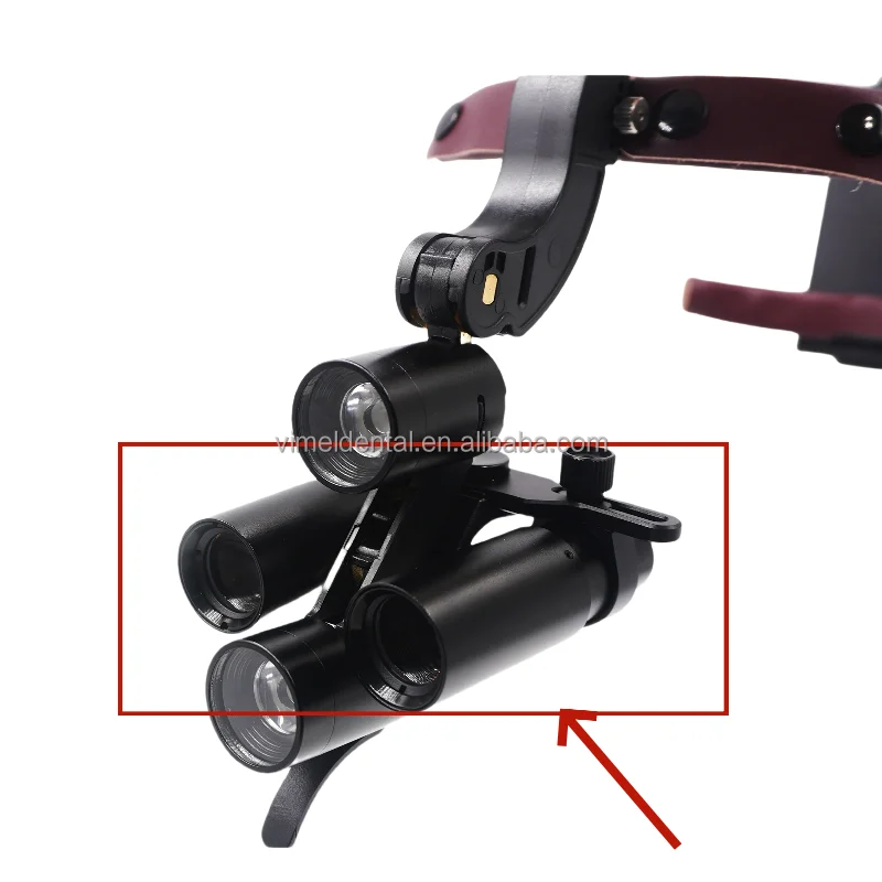 5X/6X den tal Magnifier Glasses Loupes Accessories den tal LED Headlight Binocular Loupes Dentist Surgical Headlamp den tistry