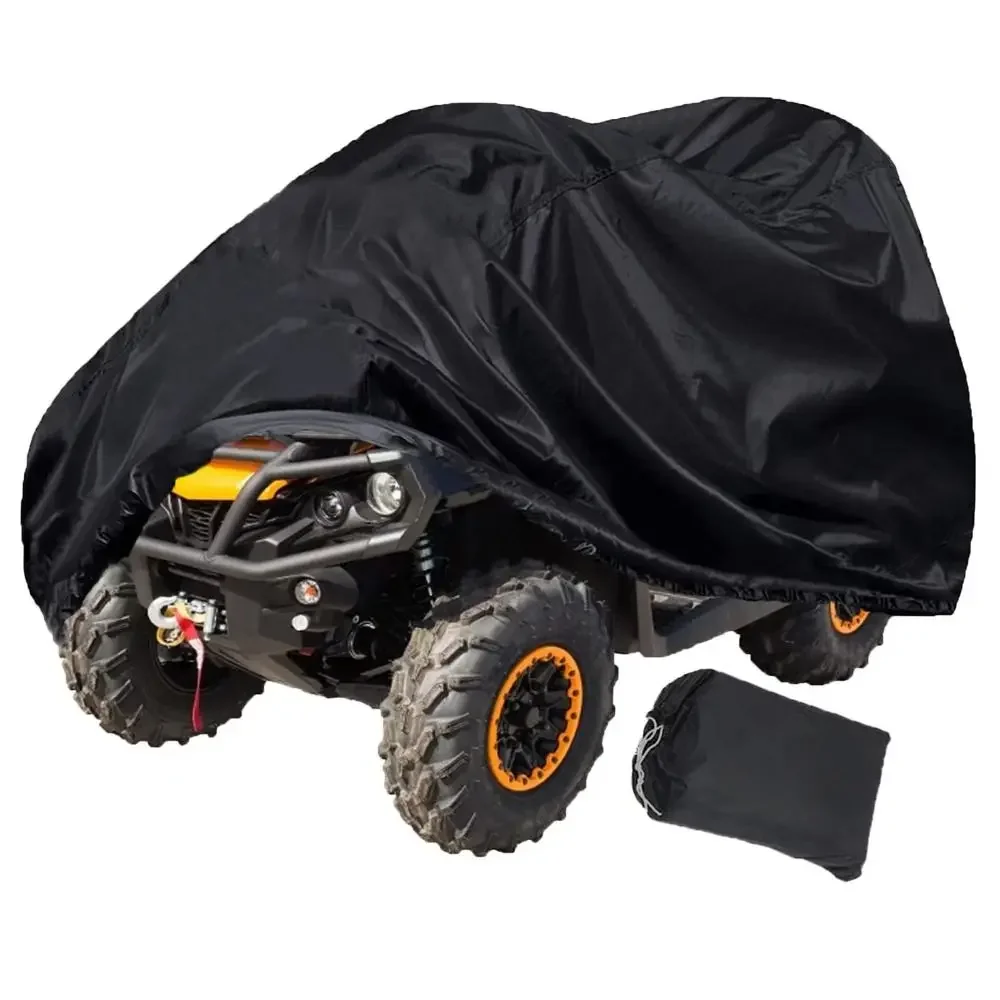 

Heavy Duty ATV Cover Waterproof Windproof 4 Wheeler Quad Bike Storage Cover Black All Weather Protection Car Quad Covers