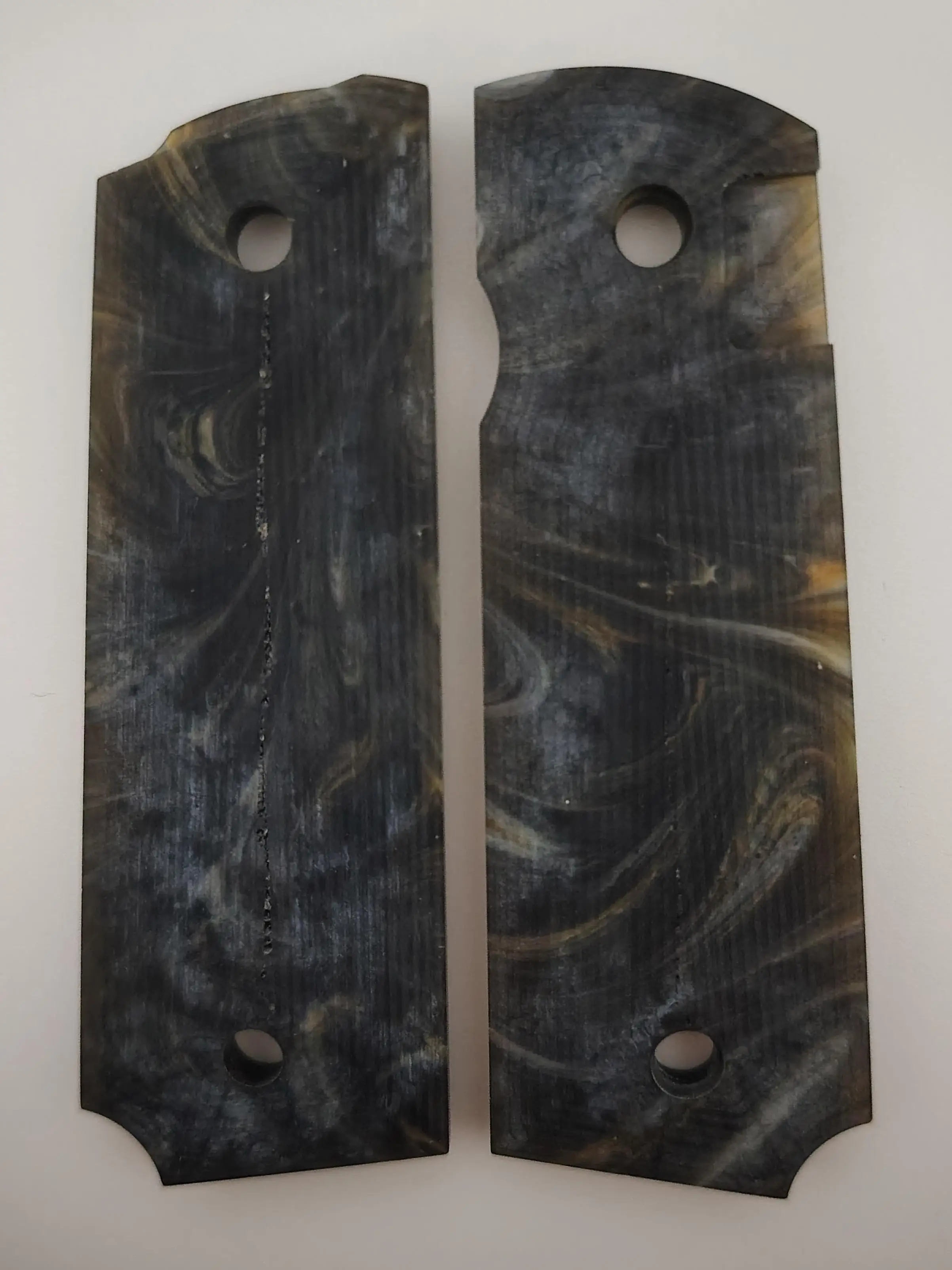 Empuñaduras 1911 de tamaño completo, medallón Colt en oro perlado marrón dorado, compatibles con Colt, Kimber, Springfield, Remington, Rock Island, Government Commander