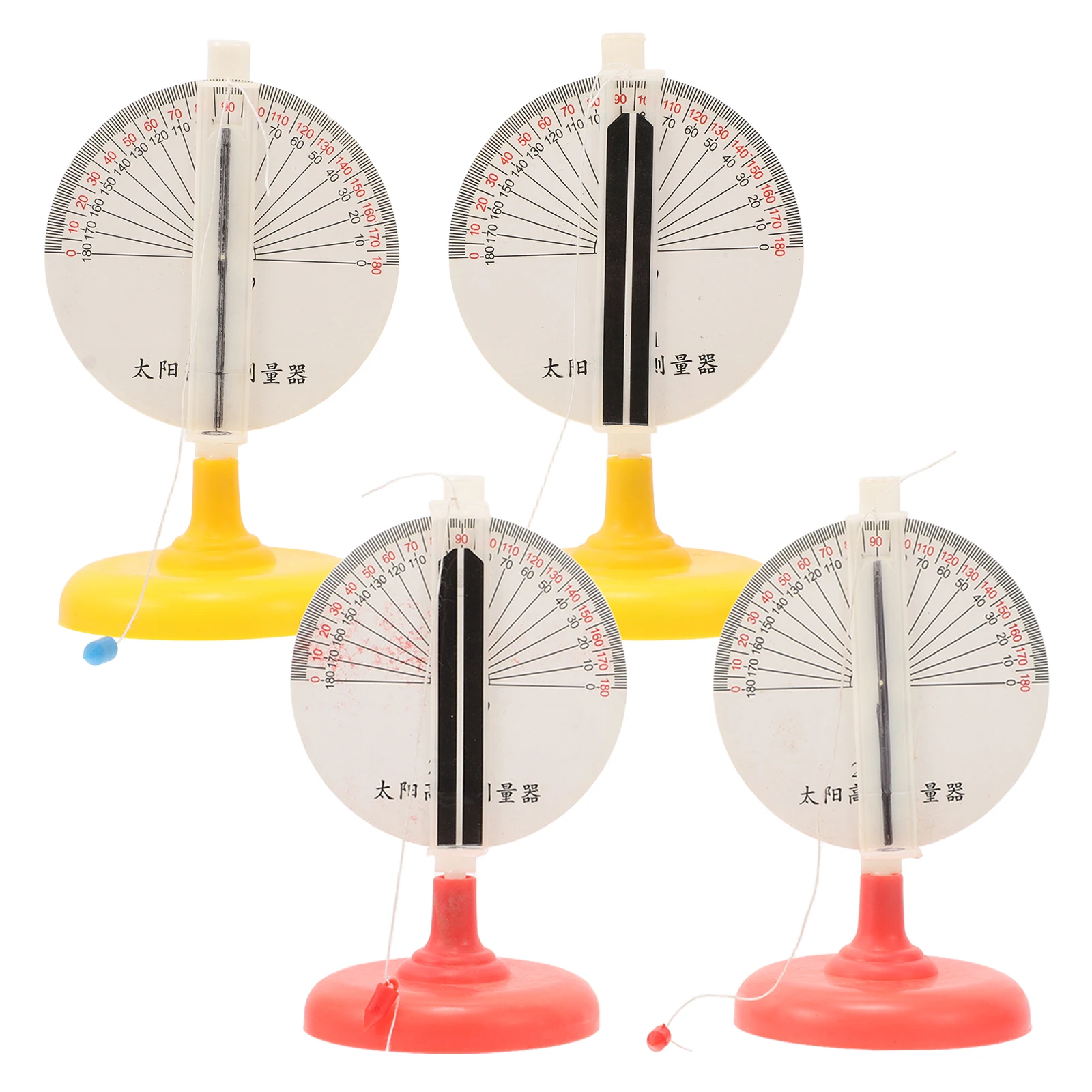 4 Pcs Experimental Measuring Instrument Physics Sun Height Teaching Device Measurer Educational Toy Plastic
