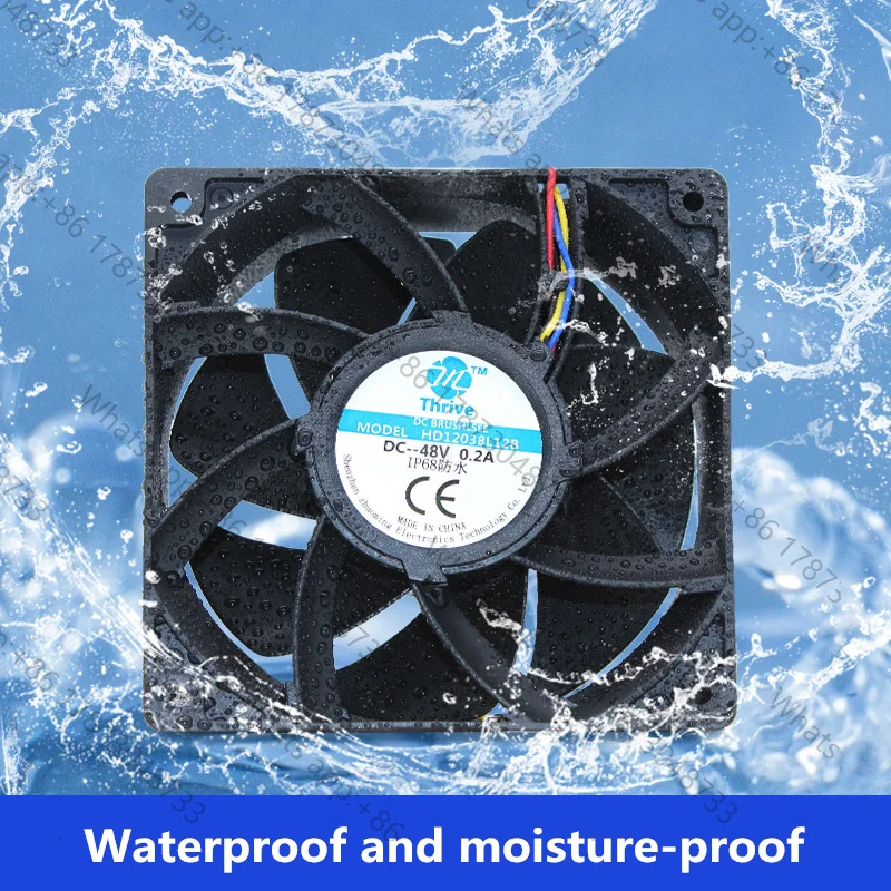 Tool PartsIP68 Humidifier Waterproof Fan 12V 24V 48V Ultrasonic Atomizer 12cm 120*38mm DC Cooling Fan