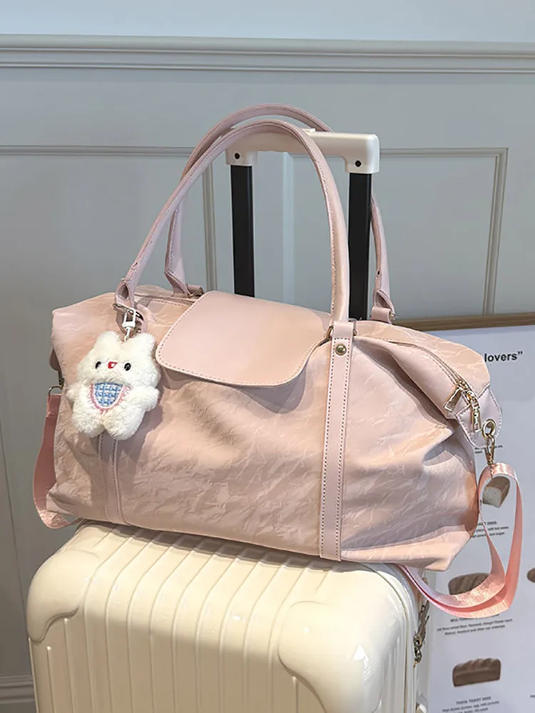 

Большая вместительная дорожная сумка для путешествий, женская, новинка 2025 года, легкая, повседневная, простая, стильная.