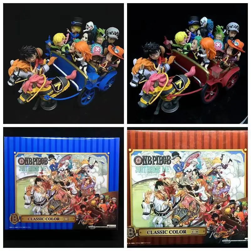 

Аниме One Piece Luffy Sanji Portgas D Ace Roronoa Zoro модель каретки ПВХ модель Коллекционные игрушки подарок на день рождения и Рождество