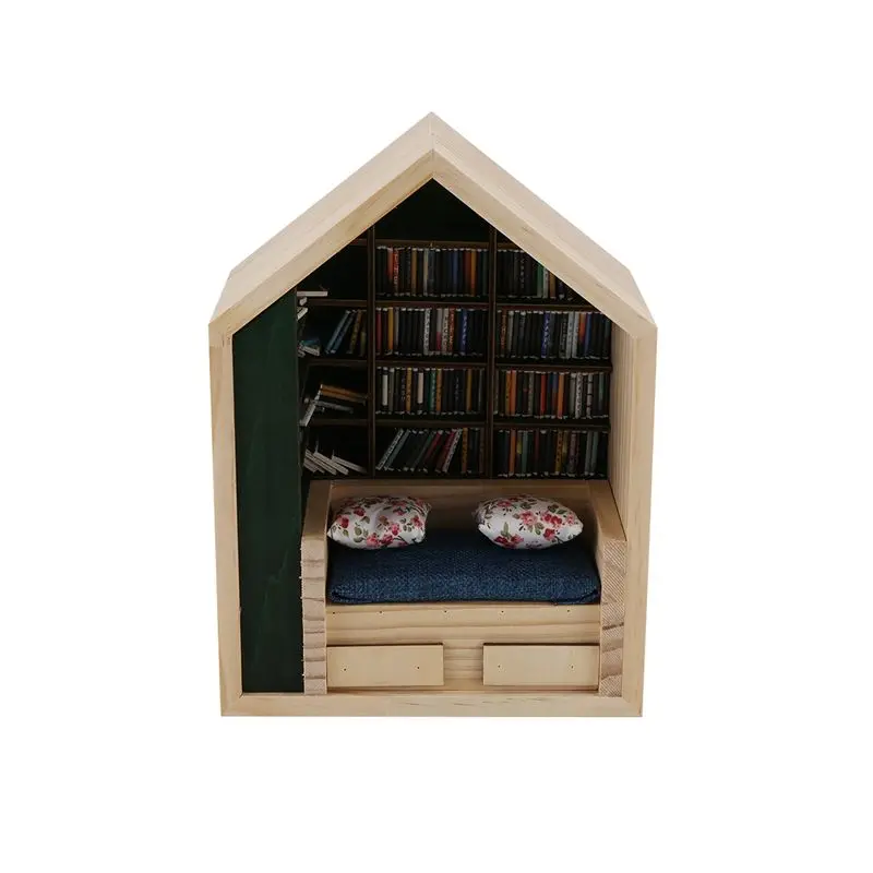 

Изысканные - 200 книг, крошечная библиотека, книжная полка против тревоги, деревянный миниатюрный орнамент, снятие стресса, встряхивание, ваши тревоги, подарки