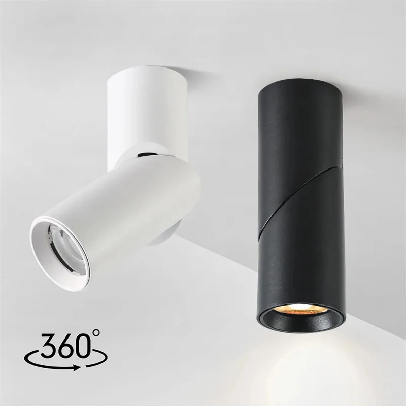 Rotating LED Downlights 7W 15W 20W COB Ceiling Spot Lights LED Wall Lamp Simpe Home Indoor Decor Lighting Fixture AC85-265V