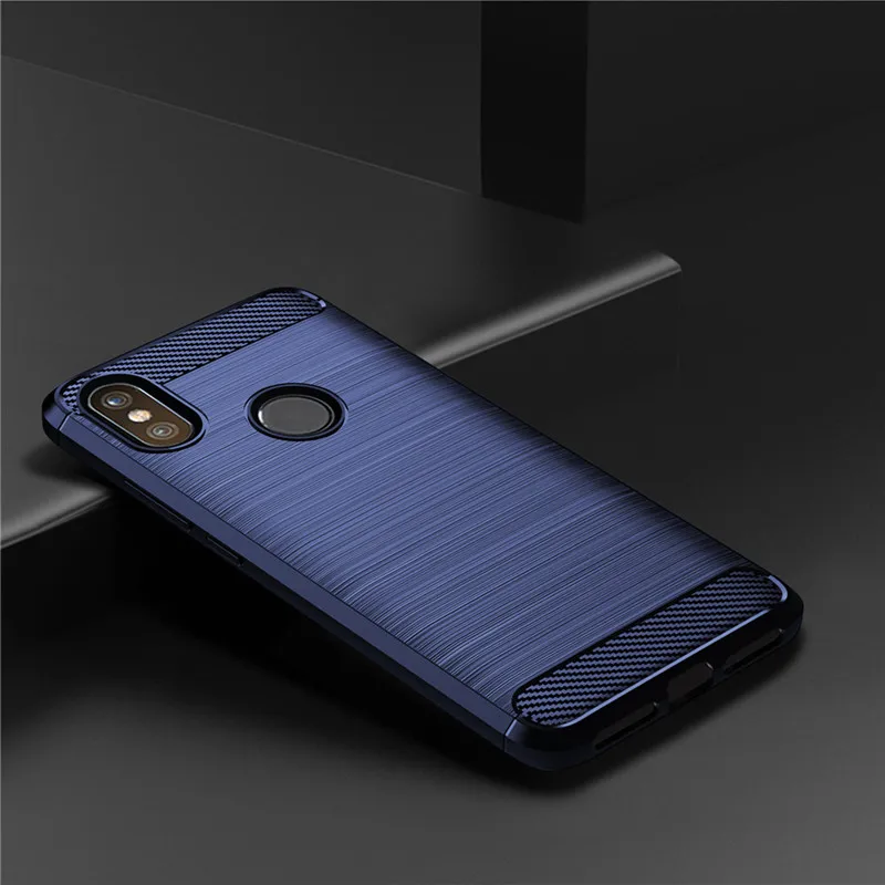 Shockproof Carbon Fiber Case for Redmi S2 Y2 Brushed Texture Rubber Silicone Case for xiaomi redmi y2 s2 Soft Phone Cover