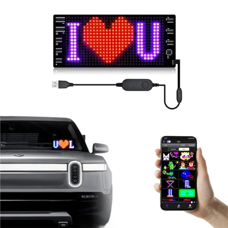 

BOTAI Flexible Matrix Panel Screen Bluetooth App Control LED Car Sign Panel For Advertising Shop Festival LED Flexible Display