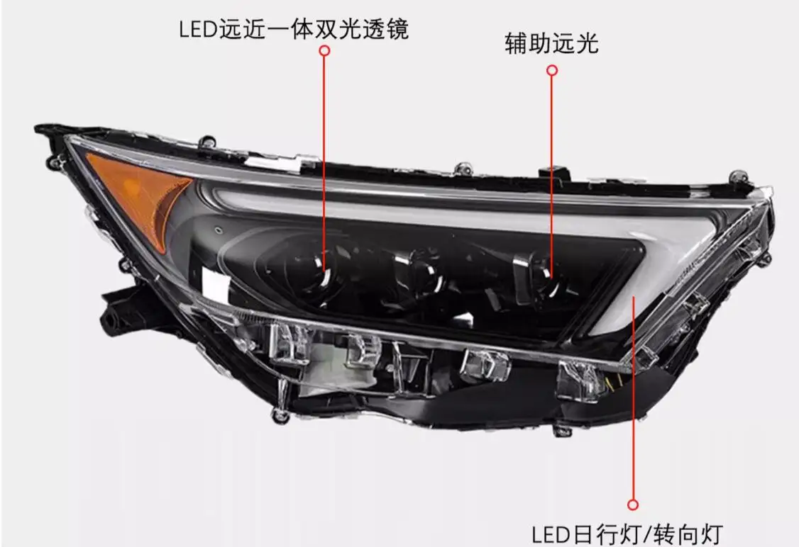 car bumper headlamp for Toyota RAV4 headlight ALL IN LED 2020~2023y car accessories head lamp for Toyota RAV4 fog light