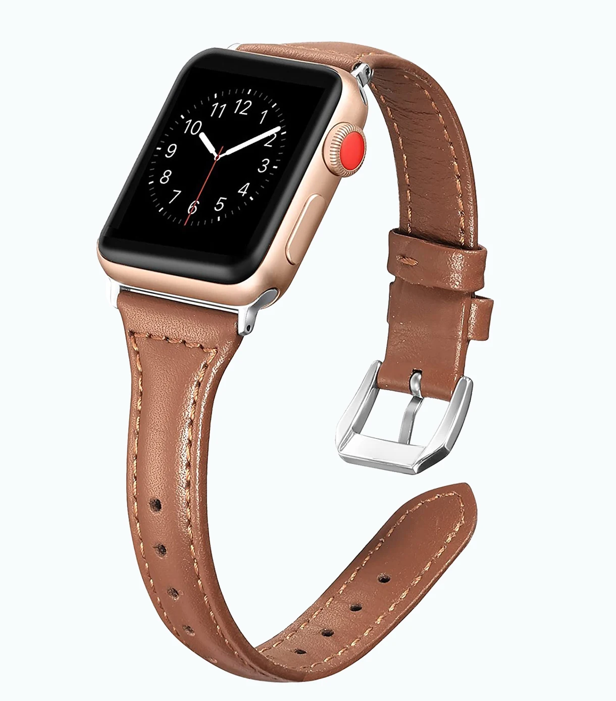 Slim Leather strap For Apple watch band 40mm 44mm 38mm 42mm 40 44 mm Genuine Leather bracelet Apple watch serie 6 5 4 7 se strap