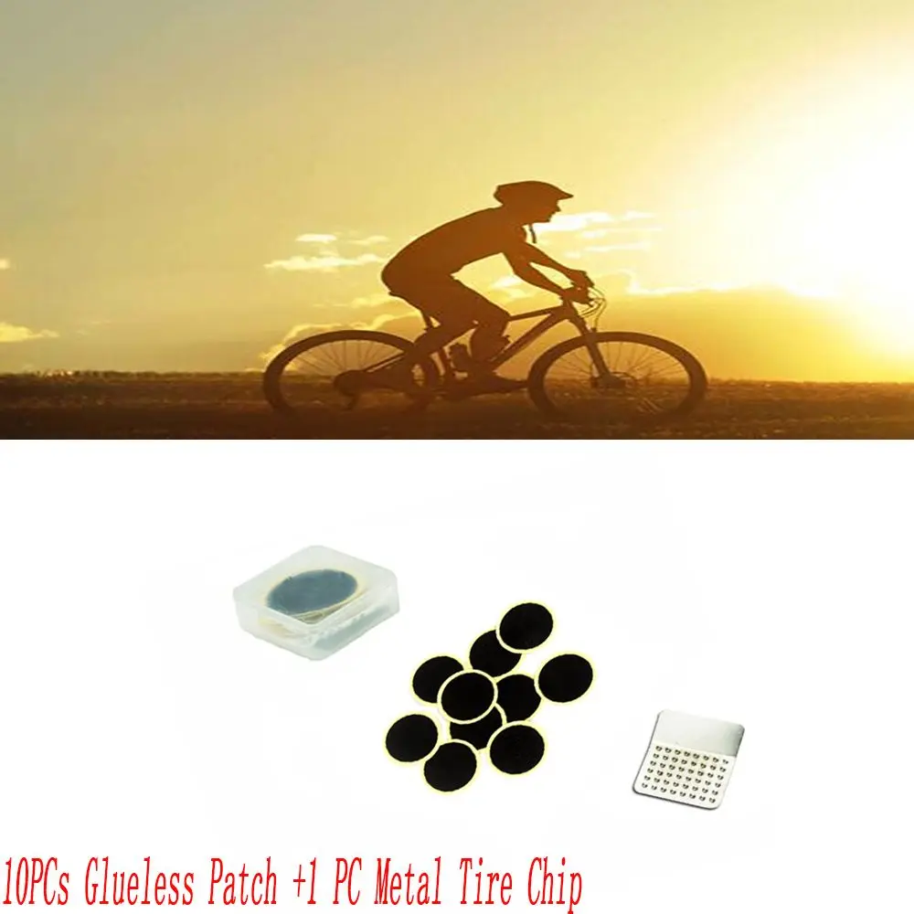 

10PCS Quick Drying Tyre Protection Adhesive Repair Tool No-glue Bicycle Fix Bike Tire Patch