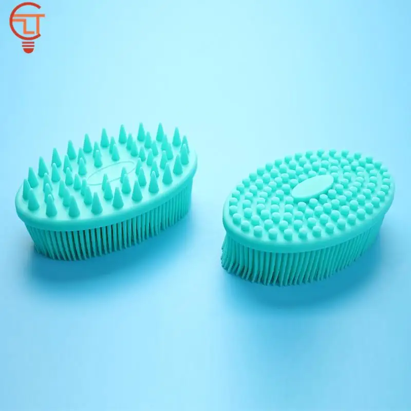 Silicone Body Brush Baby Shower Sponge Dry Massage Bath Towel for Body Bast Body Back Scrubber 2-In-1-Side Scrub Bath Brush