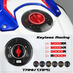 Fit for BMW S1000RR S1000R HP4 M1000RR 2009-2024 Keyless CNC Racing Quick Release Motorcycle Tank Fuel Caps Case Gas Cover
