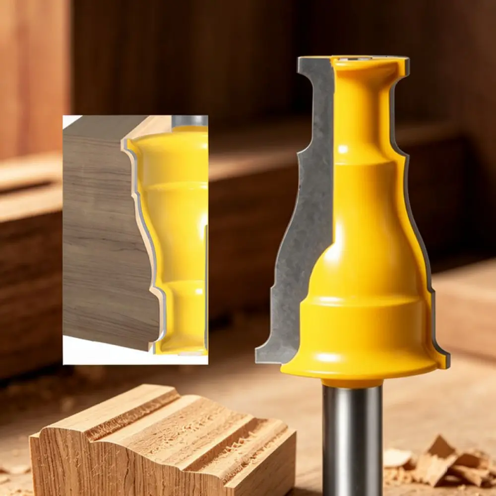 Woodworking Milling Cutter 1/2 Inch Shank Router Bit For Meikele Door Frame Cabinet Line Molding Trimming Tool