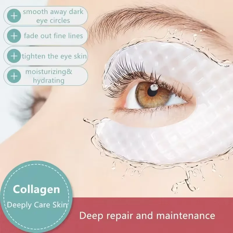 Collagen Eye Mask Wrinkle Remove Eyes Patches Instant Tighten Anti Puffiness Remove Dark Circle  Moisturize Smooth Eye Skin Care