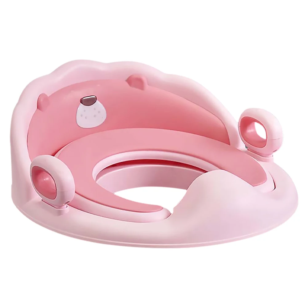

Toddler Potty Training Chair Non Slip Round Tpe Portable Baby Bath Seat Sit Up Tub Lid Pink Comfort Clean cherry