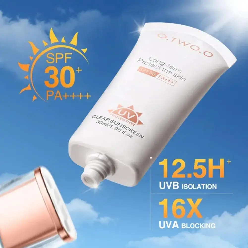 Crema solare SPF30 PA ++++-Formula rinfrescante senza olio, protezione UV a lunga durata per viso, carnagione radiosa, 30ML D4E0