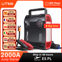 UTRAI 4 In 1 2000A Jump Starter Power Bank 16000mAh 150PSI Air Compressor Tire Pump Portable Charger Car Booster Starting Device