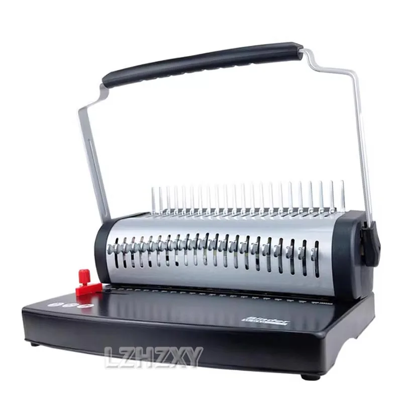 

Coil Spiral Binding Machine Manual Book Maker 21-Holes Binding 380 Sheets Punch Binder with Adjustable Coil Binding Spines