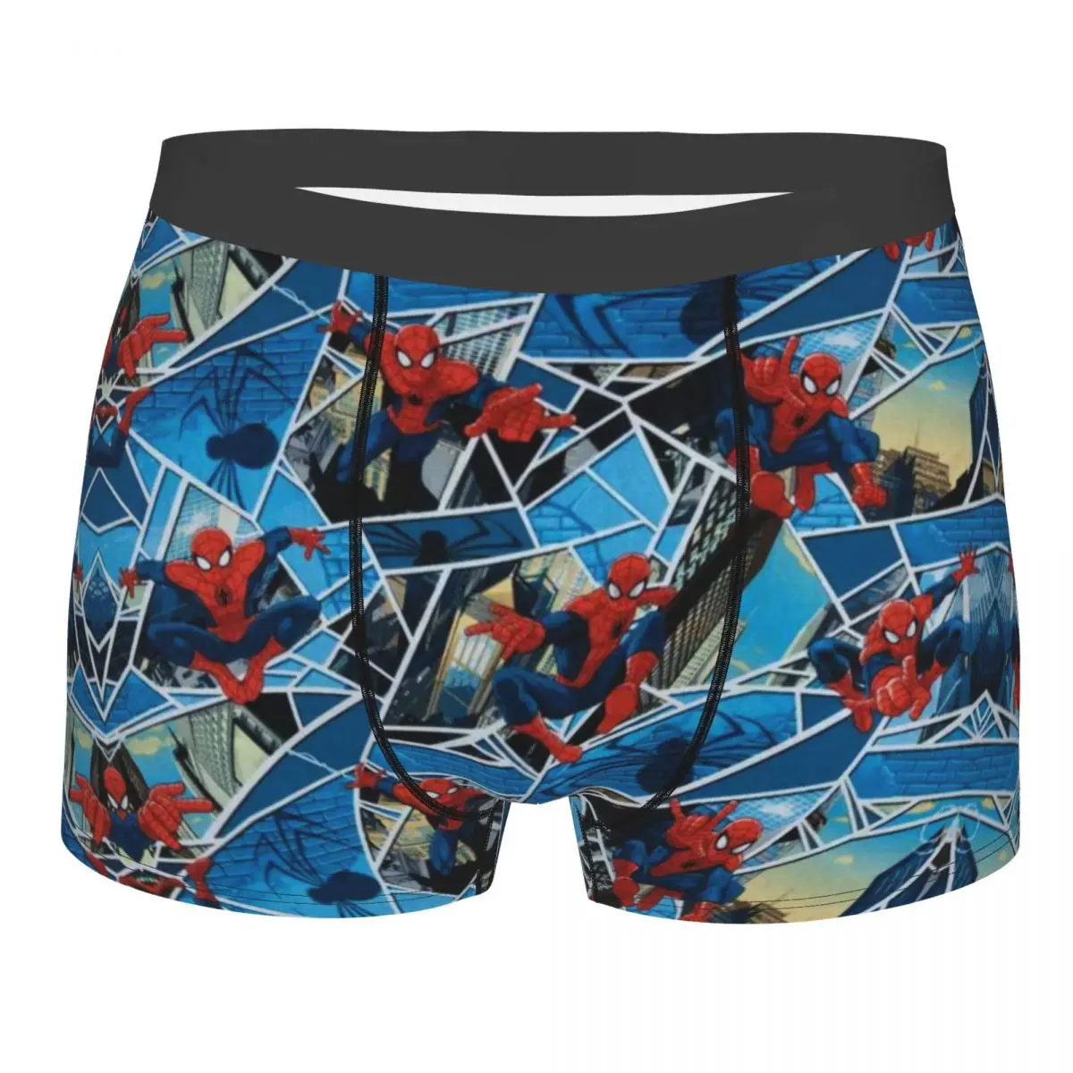 Spider Cobweb Hero Underwear Male Print Customized Spider Man Boxer Briefs Shorts Panties Soft Underpants