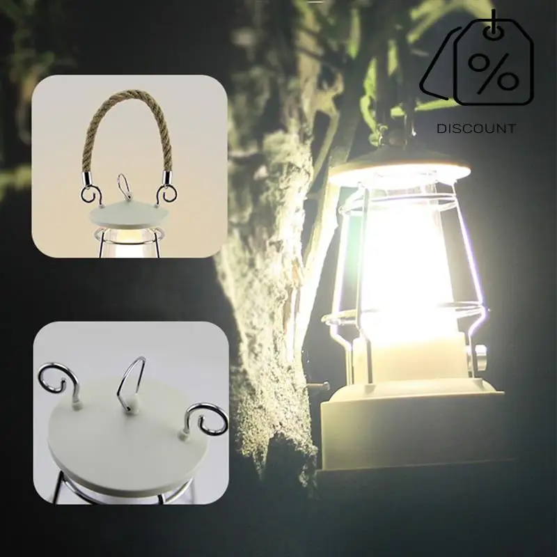 มัลติฟังก์ชั่น Retro Camping โคมไฟ Camping โคมไฟบรรยากาศ Stepless Dimming โคมไฟม้าชาร์จ Dual-Purpose-AT30