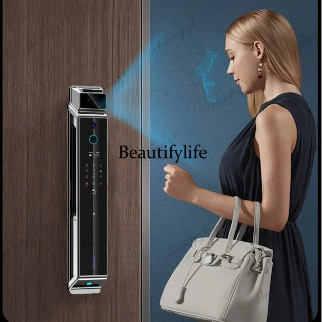 3D facial recognition monitoring fingerprint lock automatic password lock home capture intercom palm vein electronic smart lock