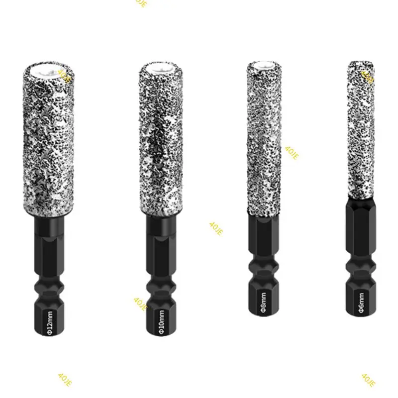 

40je 4pcs Dry Diamonds Drill Bits Установите 1/4 "шестнадцатеричной плитки
