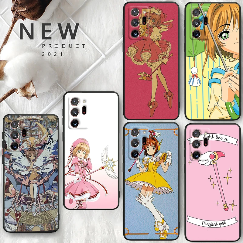 Anime Cardcaptor Sakura Cute For Samsung A55 A35 A25 A15 A14 A73 A53 A13 A05S A03S A02S A71 A52 A32 Black Soft Phone Case