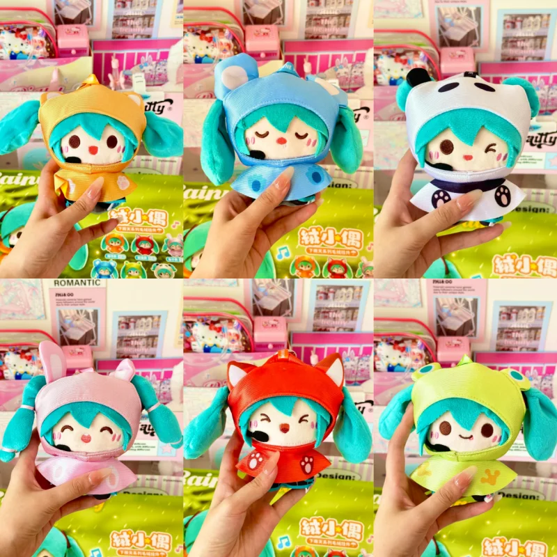 

Genuine Hatsune Miku Rainy Day Cape Series Blind Box Kawaii Dressing Doll Pendant Collection Toy Figure Children Holiday Gift