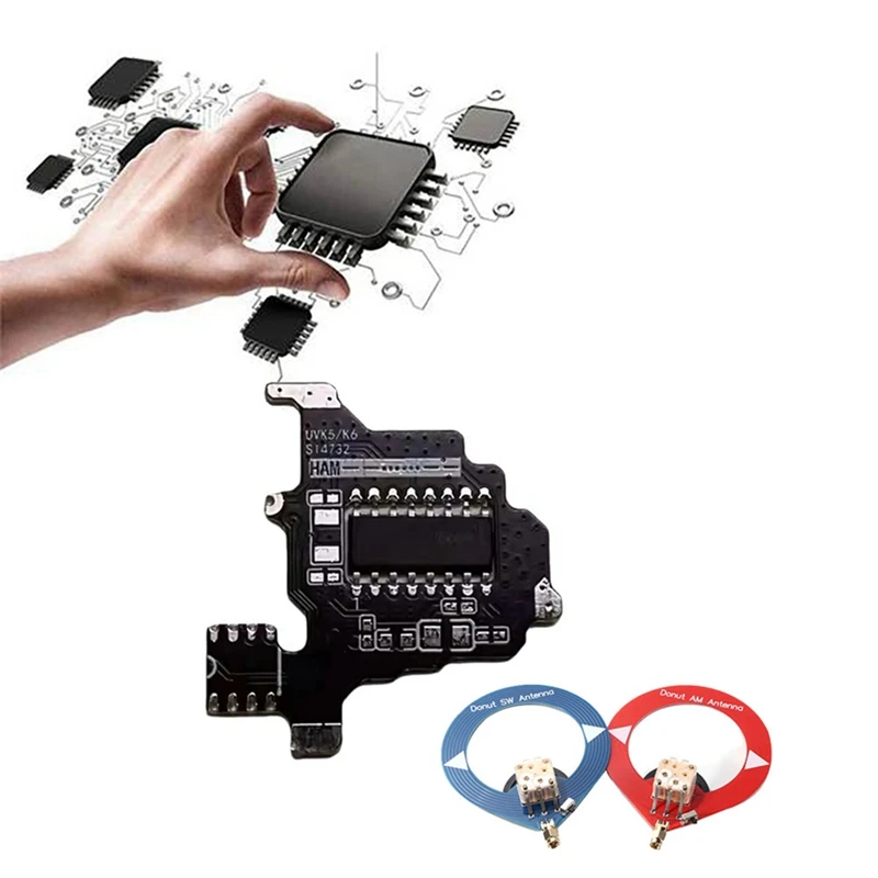 For Quansheng K5/K6 SI4732 Module Modification+2Xdonut Antenna Shortwave Radio Module Intercom Modification Module