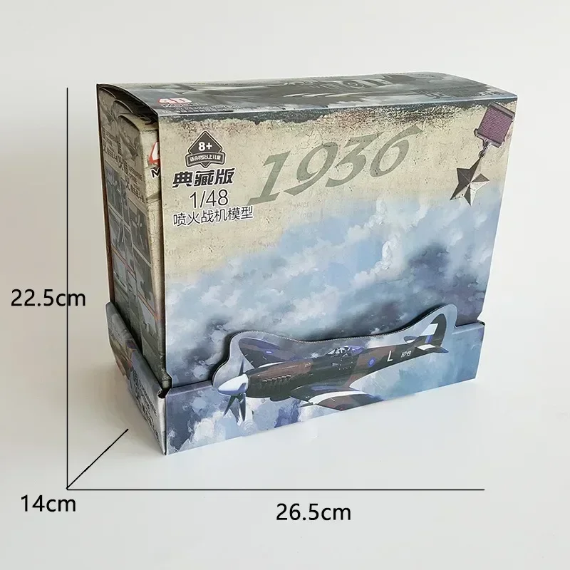 4D Assembly British 1:48 Hurricane Fighter Model Propeller Wheel Mobile Military Model Children's Toy