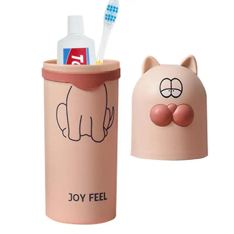 Travel Portable Toothbrush Holder Cute Cartoon Toothbrush Toothpaste Storage Box Children Bathroom Travel Organizer